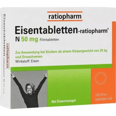 EISENTABLETTEN-ratiopharm N 50 mg apvalkotās tabletes, 100 gab