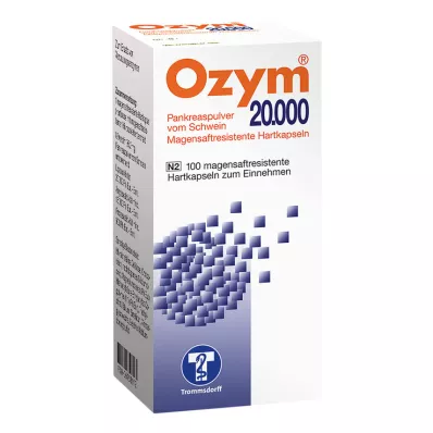 OZYM 20 000 cieto kapsulu ar enterisko apvalku, 100 gab OZYM 20 000 cieto kapsulu ar enterisko apvalku, 100 gab