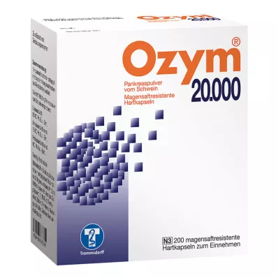 OZYM 20 000 cieto kapsulu ar enterisko apvalku, 200 gab OZYM 20 000 cieto kapsulu ar enterisko apvalku, 200 gab