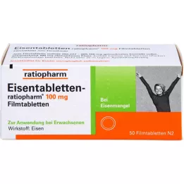 EISENTABLETTEN-ratiopharm 100 mg apvalkotās tabletes, 50 gab