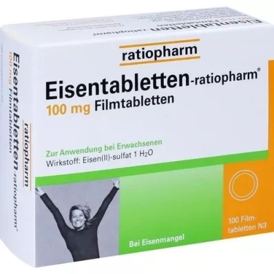 EISENTABLETTEN-ratiopharm 100 mg apvalkotās tabletes, 100 gab