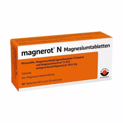 MAGNEROT N Magnija tabletes, 50 gab