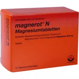 MAGNEROT N Magnija tabletes, 200 gab