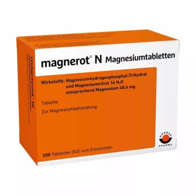 MAGNEROT N Magnija tabletes, 200 gab