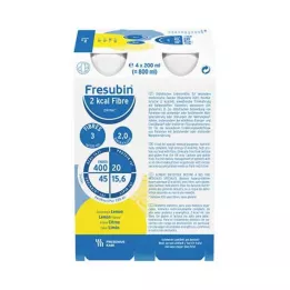 FRESUBIN 2 kcal Šķiedrvielas DRINK Citronu dzeramā pudele, 4X200 ml