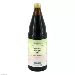 CRANBERRY SAFT tīrs organiskais Vitalhaus, 750 ml
