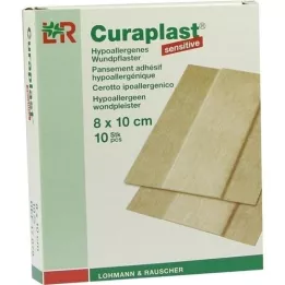 CURAPLAST Rētas pārsējs jutīgs 8x10 cm 1 m, 10 gab