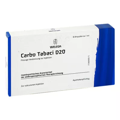 CARBO TABACI D 20 ampulas, 8 gab