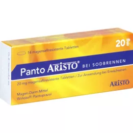PANTO Aristo grēmas ārstēšanai 20 mg zarnu apvalkotās tabletes, 14 gab