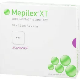 MEPILEX XT 10x10 cm putu pārsējs, 5 gab