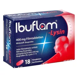 IBUFLAM-Lizīns 400 mg apvalkotās tabletes, 18 gab