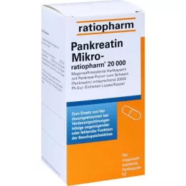 PANKREATIN Micro-ratio.20.000 kuņģa sulas cietās kapsulas, 100 gab