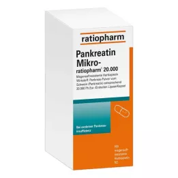 PANKREATIN Micro-ratio.20.000 kuņģa sulas cietās kapsulas, 100 gab
