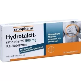 HYDROTALCIT-ratiopharm 500 mg košļājamās tabletes, 20 gab
