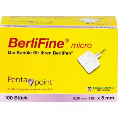 BERLIFINE mikroadatas 0,25x5 mm, 100 gab