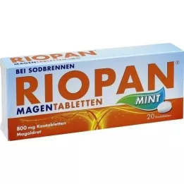 RIOPAN Kuņģa tabletes Mint 800 mg košļājamās tabletes, 20 gab
