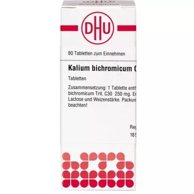 KALIUM BICHROMICUM C 30 tabletes, 80 kapsulas