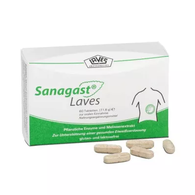 SANAGAST Laves tabletes, 60 gab SANAGAST Laves tabletes, 60 gab