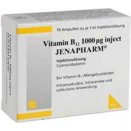 VITAMIN B12 1 000 μg Injicēt Jenapharm ampulas, 10X1 ml
