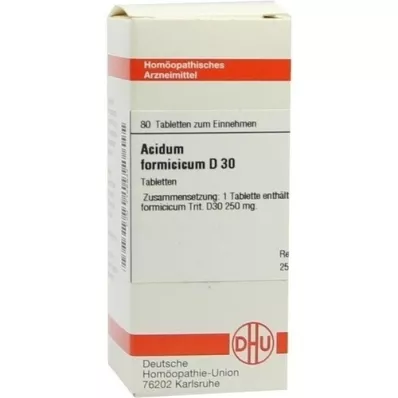 ACIDUM FORMICICUM D 30 tabletes, 80 kapsulas