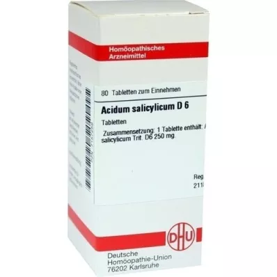 ACIDUM SALICYLICUM D 6 tabletes, 80 kapsulas