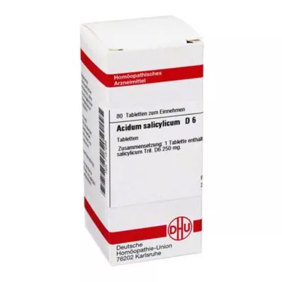 ACIDUM SALICYLICUM D 6 tabletes, 80 kapsulas ACIDUM SALICYLICUM D 6 tabletes, 80 kapsulas