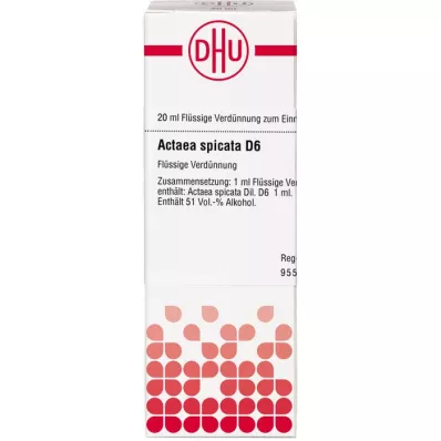 ACTAEA SPICATA D 6 atšķaidījums, 20 ml