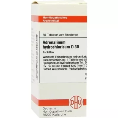 ADRENALINUM HYDROCHLORICUM D 30 tabletes, 80 kapsulas