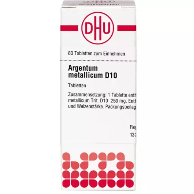 ARGENTUM METALLICUM D 10 tabletes, 80 kapsulas
