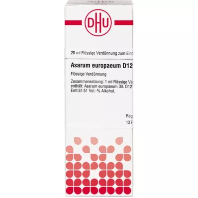 ASARUM EUROPAEUM D 12 atšķaidījums, 20 ml