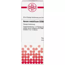 AURUM METALLICUM D 200 atšķaidījums, 20 ml