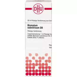 BISMUTUM SUBNITRICUM D 8 atšķaidījums, 20 ml