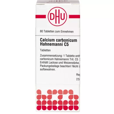 CALCIUM CARBONICUM Hahnemanni C 5 tabletes, 80 gab