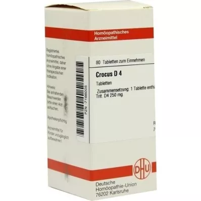 CROCUS D 4 tabletes, 80 kapsulas