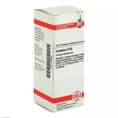 DHU Crotalus D 30 atšķaidījums, 20 ml DHU Crotalus D 30 atšķaidījums, 20 ml