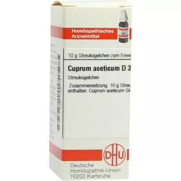 CUPRUM ACETICUM D 3 globules, 10 g