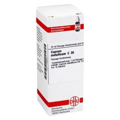 CUPRUM METALLICUM C 30 atšķaidījums, 20 ml CUPRUM METALLICUM C 30 atšķaidījums, 20 ml