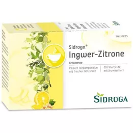 SIDROGA Wellness ingvera un citrona tējas filtrēšanas maisiņš, 20X2,0 g
