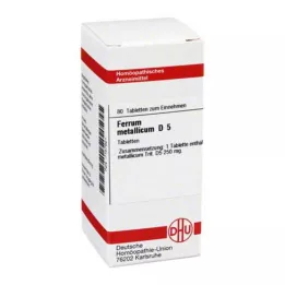 FERRUM METALLICUM D 5 tabletes, 80 kapsulas