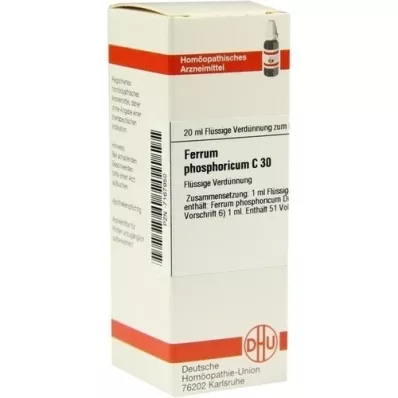 FERRUM PHOSPHORICUM C 30 atšķaidījums, 20 ml