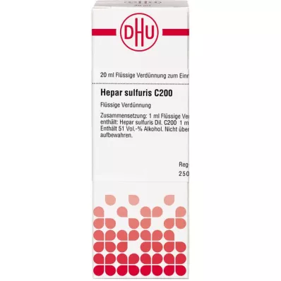 HEPAR SULFURIS C 200 atšķaidījums, 20 ml