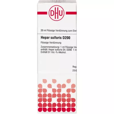 HEPAR SULFURIS D 200 atšķaidījums, 20 ml