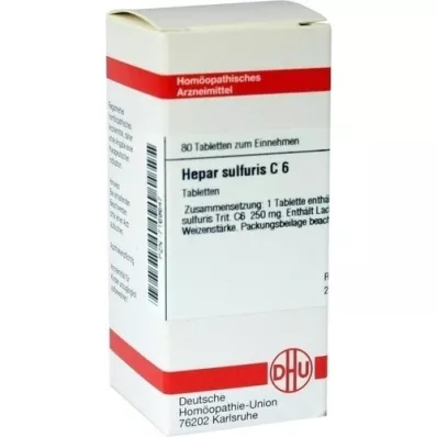 HEPAR SULFURIS C 6 tabletes, 80 kapsulas