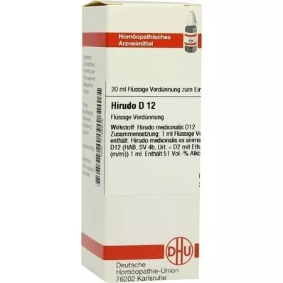 HIRUDO D 12 atšķaidījums, 20 ml