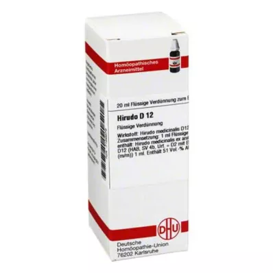 DHU Hirudo D 12 atšķaidījums, 20 ml DHU Hirudo D 12 atšķaidījums, 20 ml