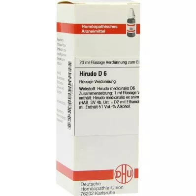 DHU Hirudo D 6 atšķaidījums, 20 ml