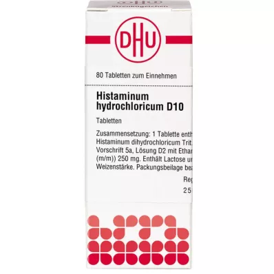 HISTAMINUM hydrochloricum D 10 tabletes, 80 gab