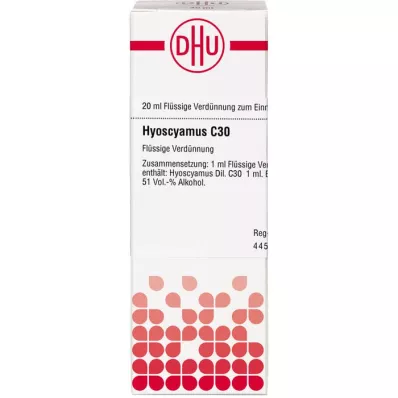 HYOSCYAMUS C 30 atšķaidījums, 20 ml