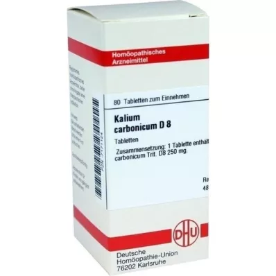 KALIUM CARBONICUM D 8 tabletes, 80 kapsulas