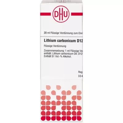LITHIUM CARBONICUM D 12 atšķaidījums, 20 ml